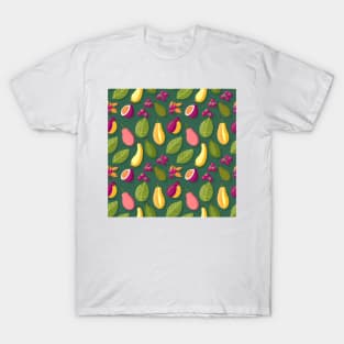 Tropical Fruit Pattern T-Shirt